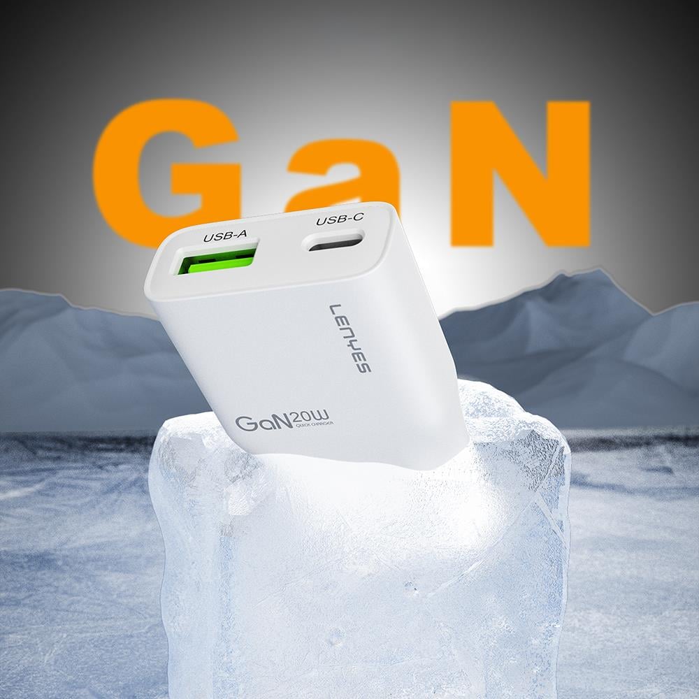 Lenyes LCH11 Serisi GaN Teknolojili PD Hızlı Şarj Özellikli Şarj Başlığı 20W