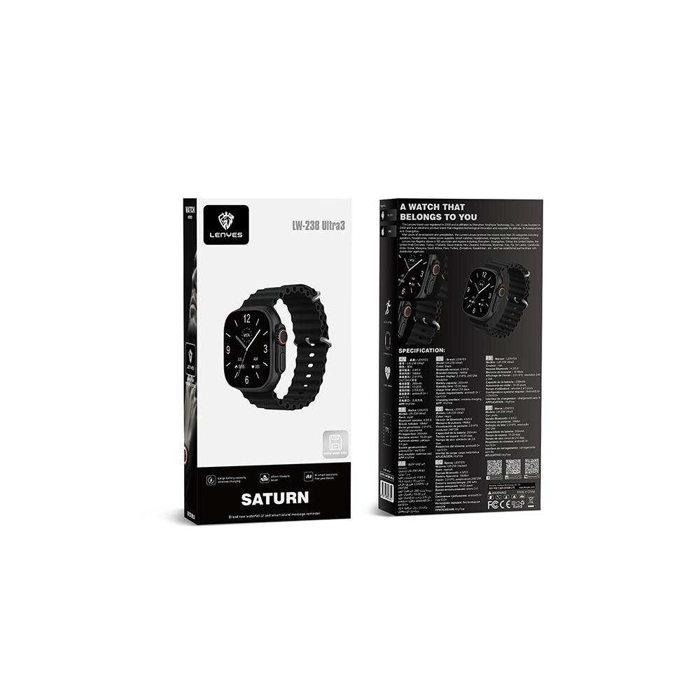 Lenyes LW-238 Ultra3 Saturn Serisi iOS ve Android Uyumlu Akıllı Saat