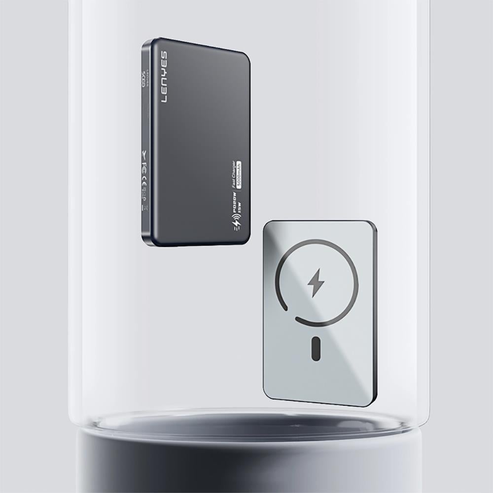 Lenyes PW119D PD 20W Ultra İnce Hızlı Şarj Özellikli Wireless Powerbank 15W 10.000mAh