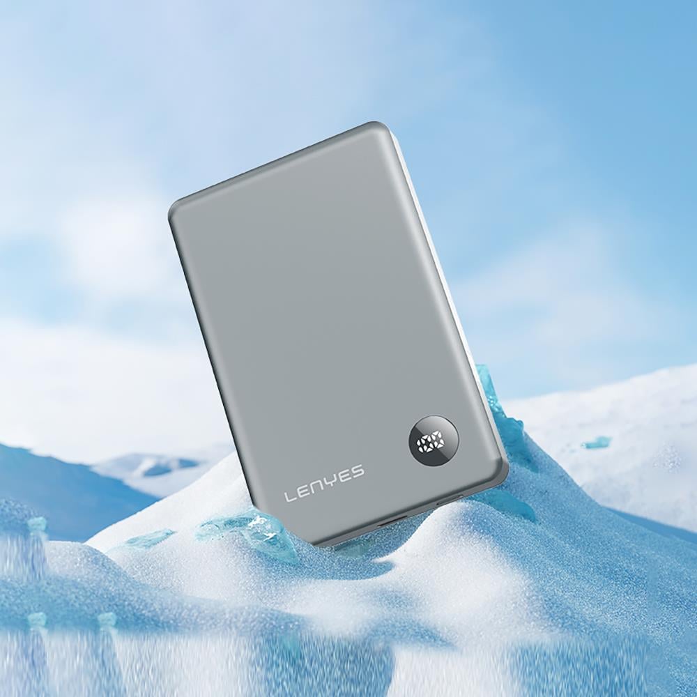 Lenyes PW137D 20W Ultra İnce Dijital LED Ekranlı Wireless Powerbank 15W 10000mAh