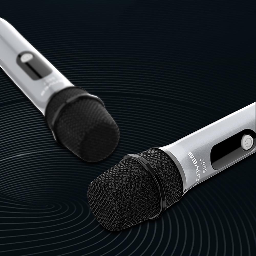 Lenyes S857 RGB Işıklı Çift Mikrofonlu Taşınabilir TWS Bluetooth Speaker Hoparlör v5.3
