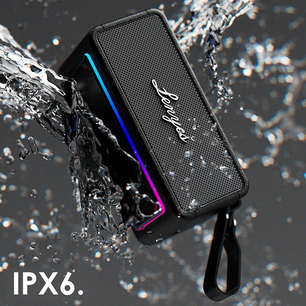 Lenyes S876 Supreme Serisi RGB Işıklı Taşınabilir Su Geçirmez TWS Bluetooth Hoparlör v5.3 45W