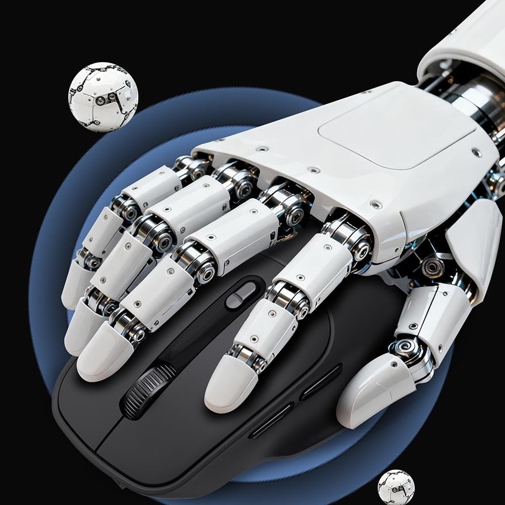 Lenyes WS105 Sessiz Buton Tasarımlı Ergonomik Çift Bluetooth Bağlantılı 2.4G Kablosuz Mouse 1600 DPI