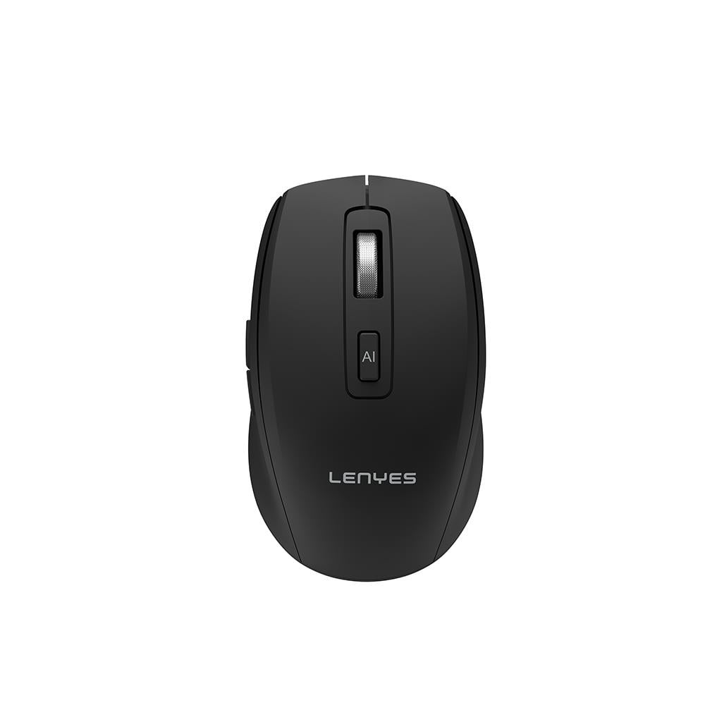 Lenyes WS106 Yapay Zeka Destekli Ergonomik Çift Bluetooth Bağlantılı 2.4G Kablosuz Mouse 500mAh