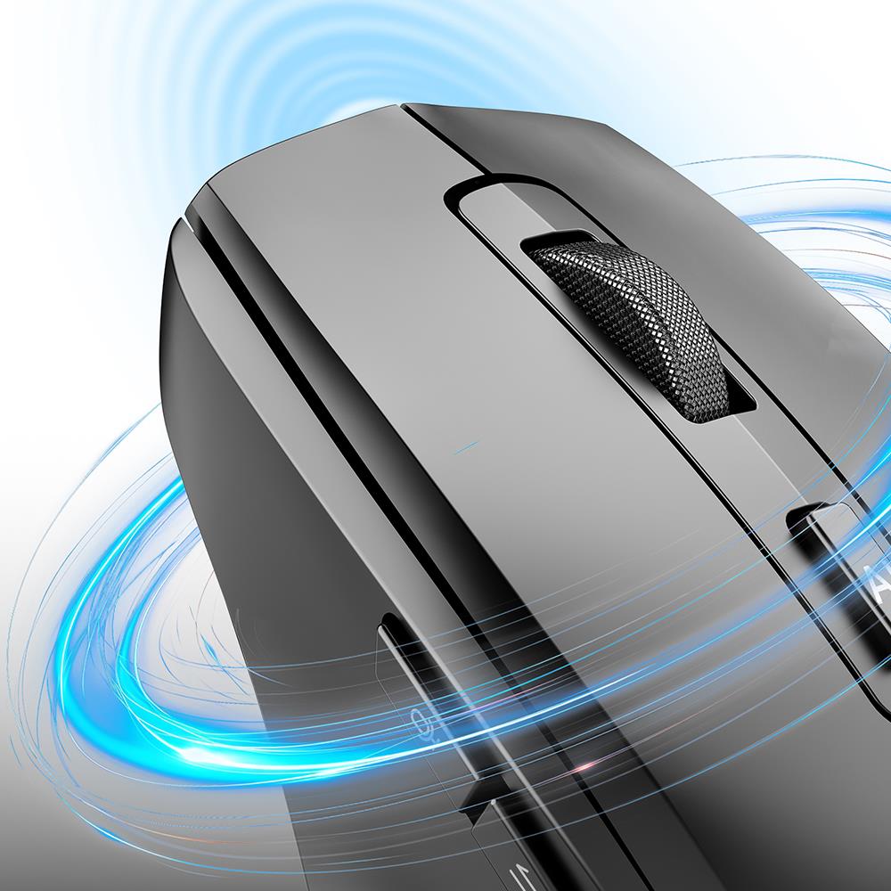 Lenyes WS106 Yapay Zeka Destekli Ergonomik Çift Bluetooth Bağlantılı 2.4G Kablosuz Mouse 500mAh