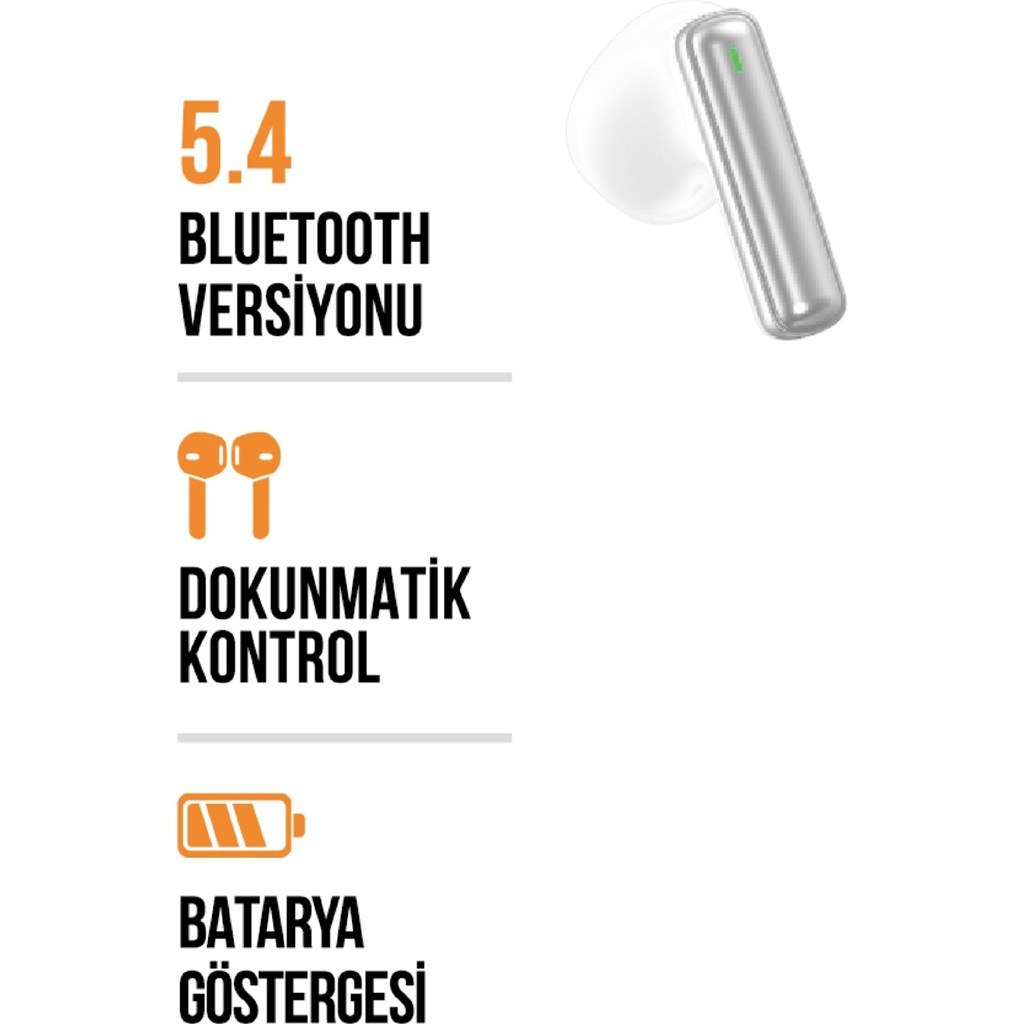Lucatech LT-425 Mandolin Bluetooth 5.4 Sürgü Kapaklı TWS Kablosuz Kulaklık