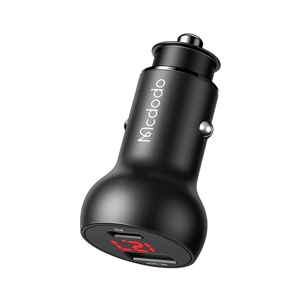 MCDODO CC-7030 45W 1xType-C 1xUSB Girişli Dijital Göstergeli Araç Çakmak Şarjı
