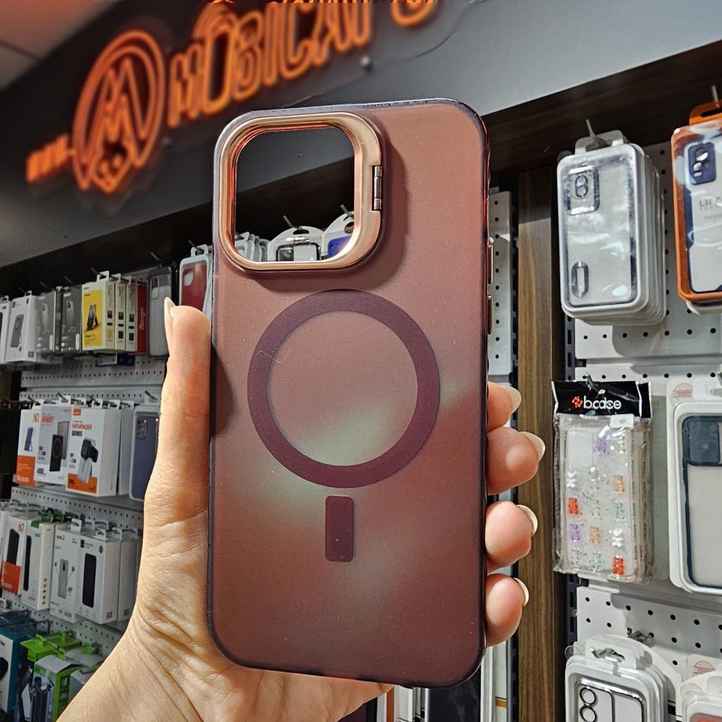 Apple iPhone 11 Glaze Magsafe Stand Olabilir Hologramlı Sert Silikon Kapak