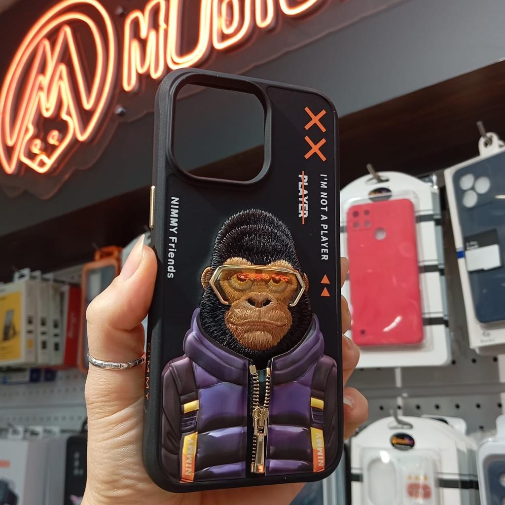 Apple İphone 15 Pro Max Nimmy Dragon Serisi İşlemeli Figürlü Silikon Kılıf