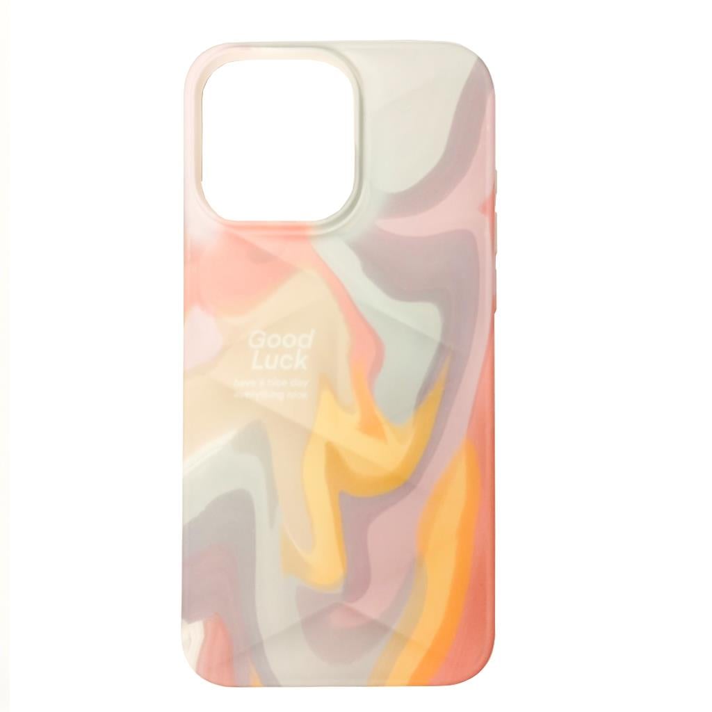 Apple iPhone 15 Pro Max Pastel Desenli Üçgen Kabartmalı Silikon Kapak