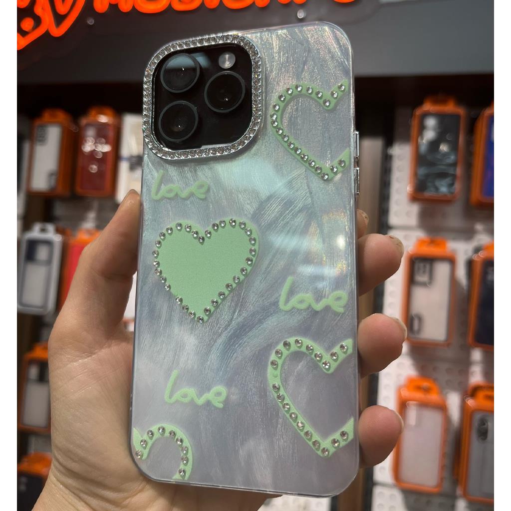 Apple iPhone 16 Pro Max Hologram Taşlı Silikon Kılıf