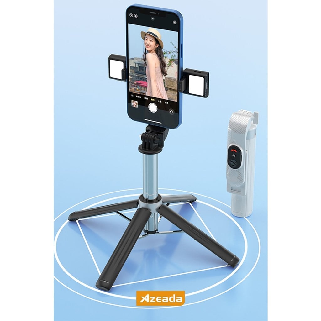 Azeada PD-P06 104cm Uzaktan Kumandalı 4 Ayak Tripod Katlanabilir Selfie Çubuğu