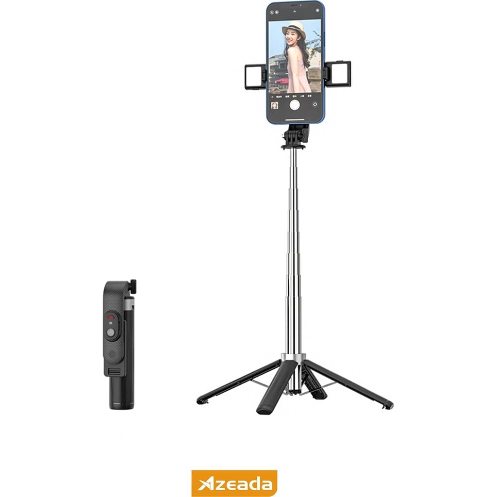 Azeada PD-P06 104cm Uzaktan Kumandalı 4 Ayak Tripod Katlanabilir Selfie Çubuğu