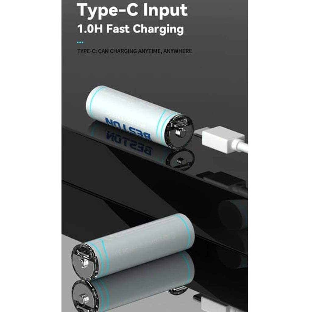 Beston P2-02C4-AA Şarj Edilebilir 4'lü Kalem Pil