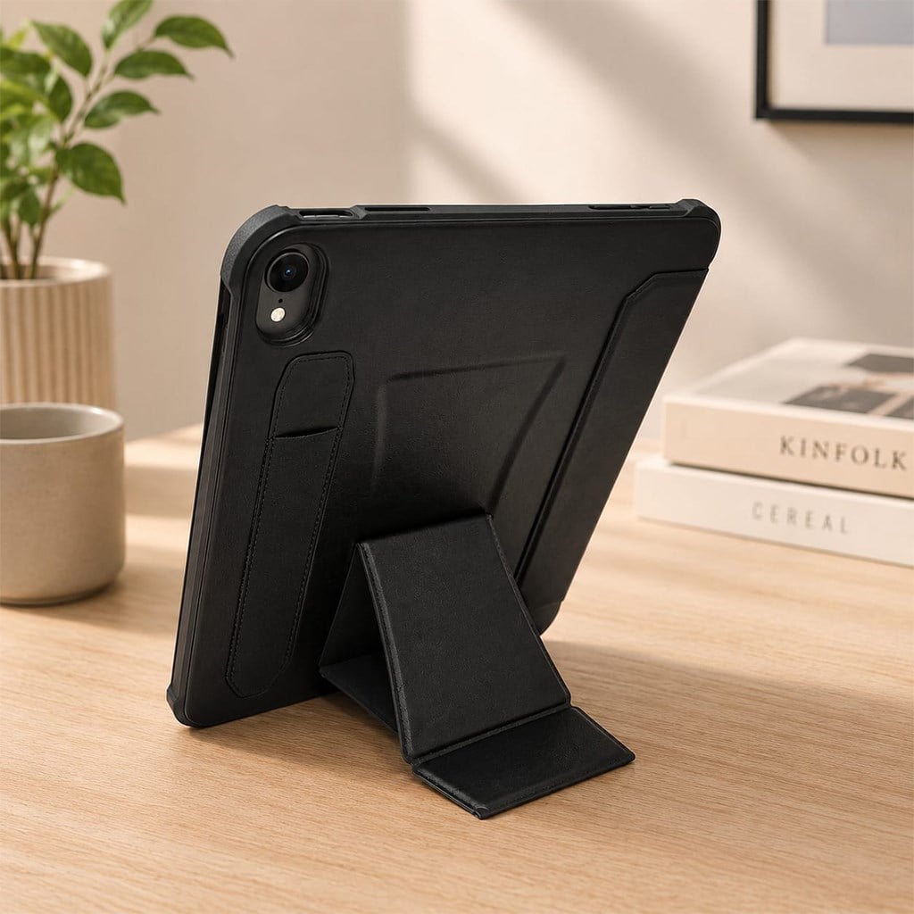 iPad 10.9 2022 (A16) Pix Ruimeibi Deri Standlı Kılıf