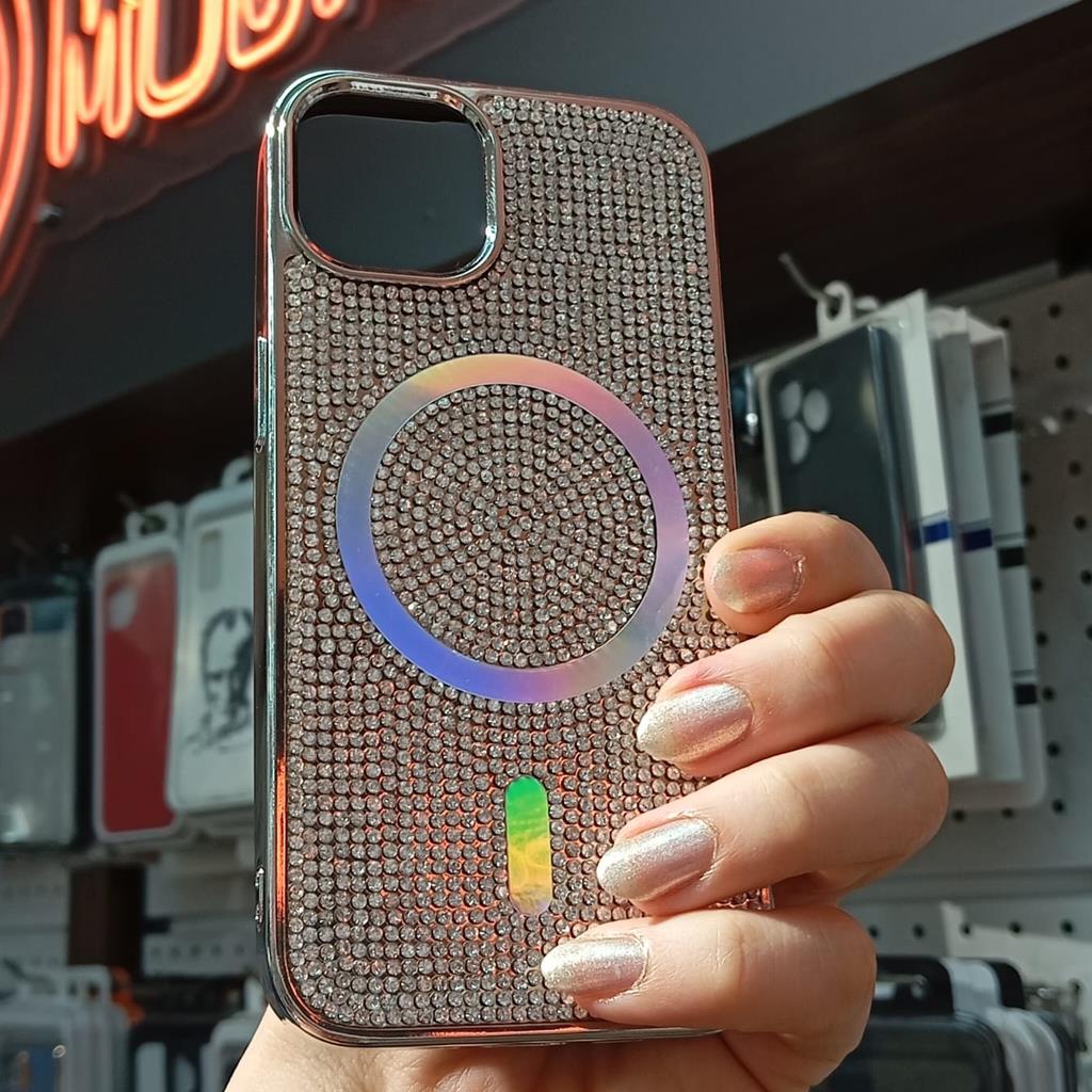 iPhone 14 iBerry Magsafe Taşlı Kılıf