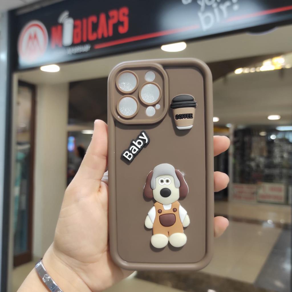 iPhone 14 Pro Max Kabartma Figürlü Neşeli Silikon Kılıf