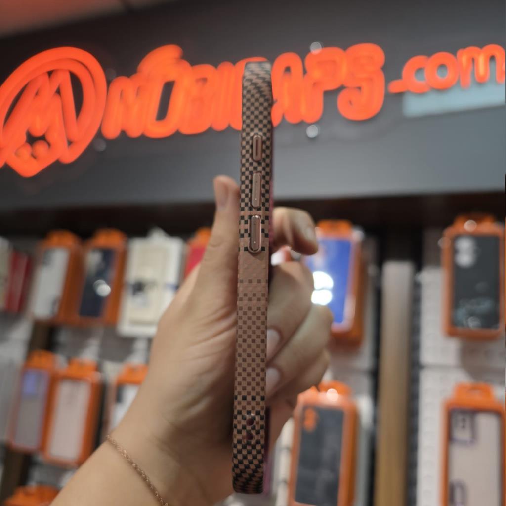 iPhone 15 Pro Max iCemag Protectiva Kevlar Karbon Magsafe Kılıf