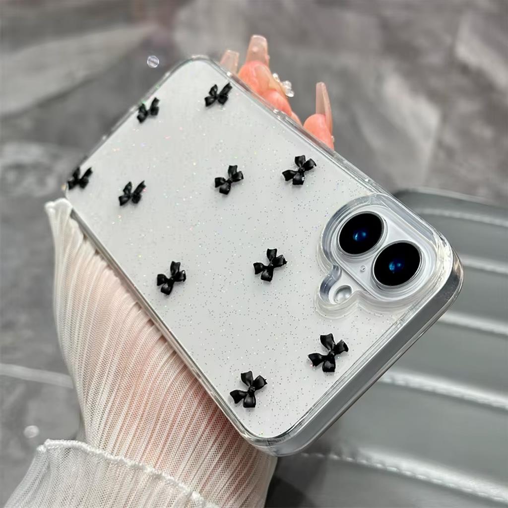 iPhone 16 Plus Fiyonklu Simli Sert Kapak