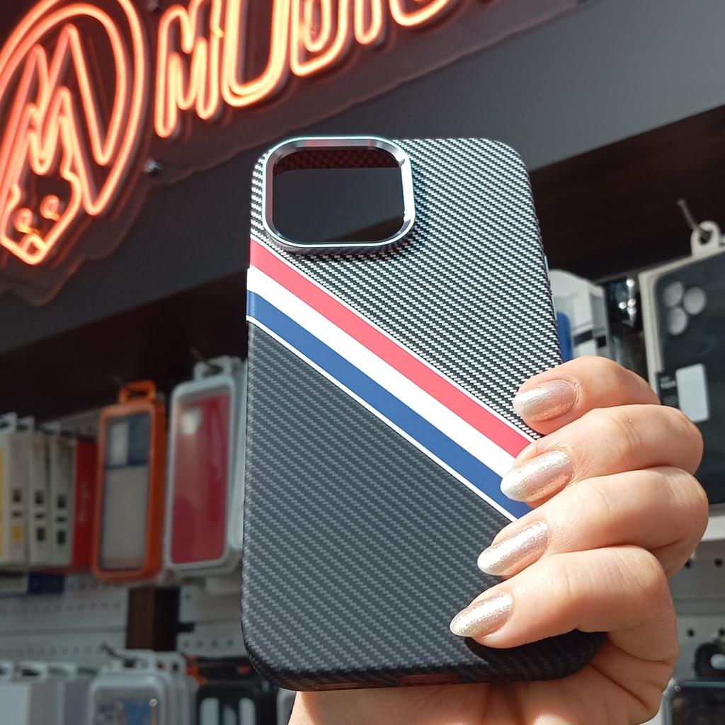 iPhone 16 Pro iCemag Kevlar Karbon Magsafe Kılıf