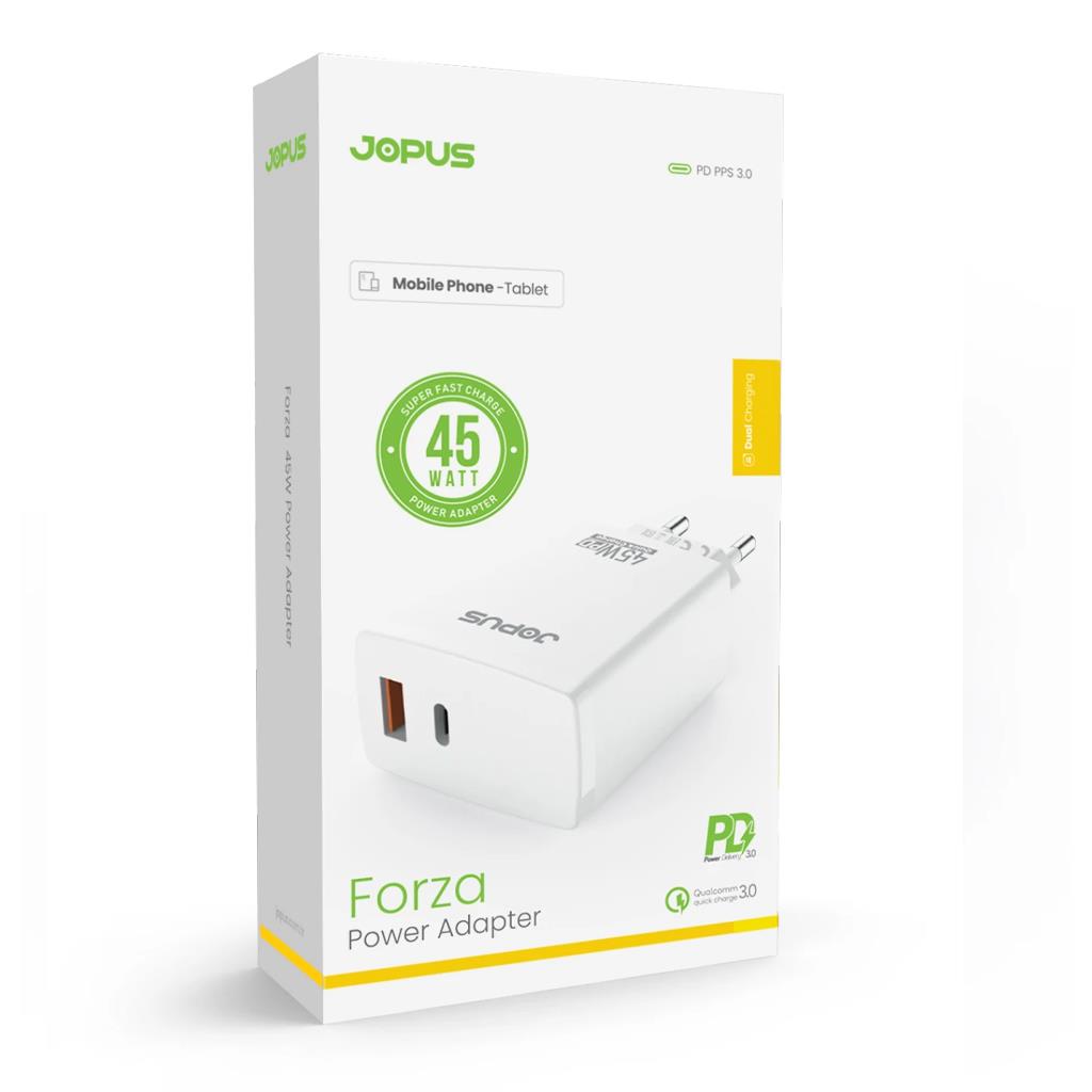 Jopus JO-S06 USB / PD QC 3.0A 45W Forza Şarj Cihazı