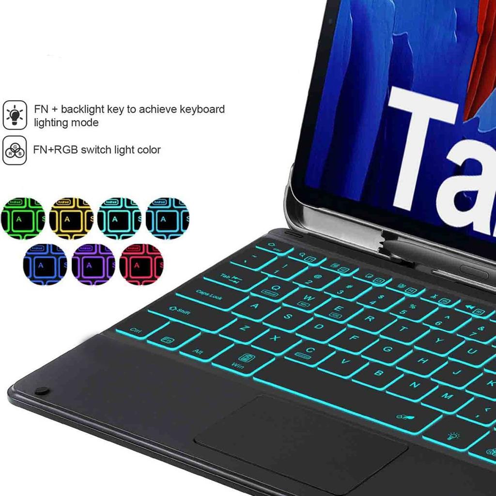 Mobicaps AL2897 Tablet ve Telefon Uyumlu Türkçe Q Bluetooth RGB Işıklı Touchpad Klavye