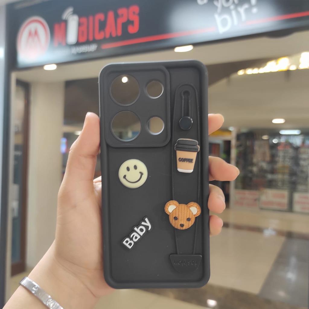 Redmi Note 13 Pro 4G Neşeli Tutamaçlı Silikon Kılıf