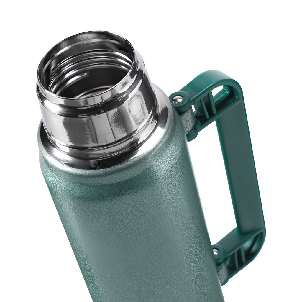 S-link SL-TM13 Yeşil Kumlama Boya 750ML Iç 304 Dış 201 Sert Plastik Kulp Ve Portatif Paslanmaz Çelik Termos Kupa