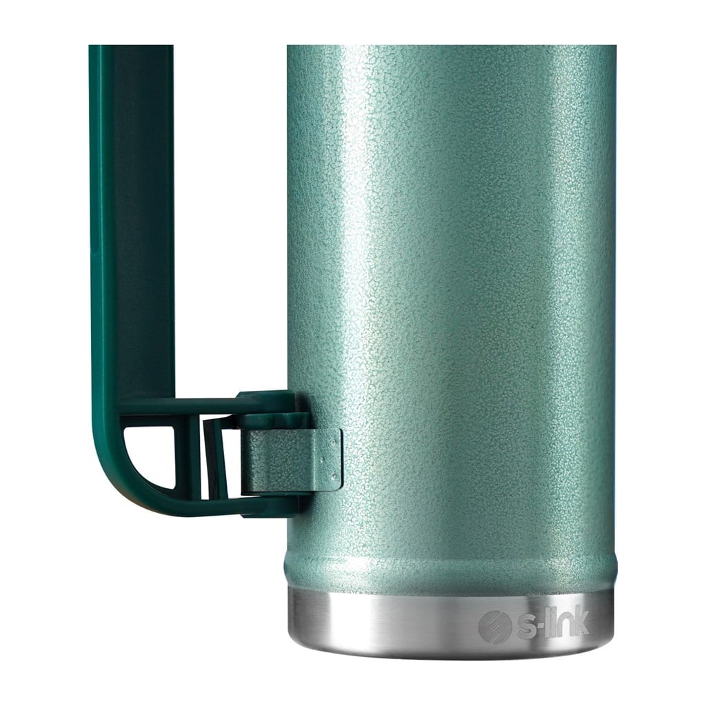 S-link SL-TM13 Yeşil Kumlama Boya 750ML Iç 304 Dış 201 Sert Plastik Kulp Ve Portatif Paslanmaz Çelik Termos Kupa