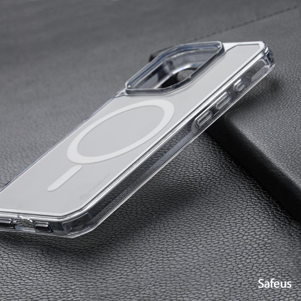 Safeus 15 Pro Gripp Hoparlör Toz Önleyici Filtreli Buzlu Magsafe Kapak