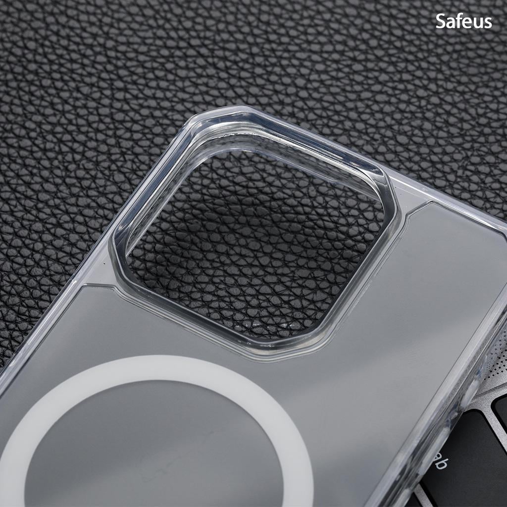 Safeus 15 Pro Gripp Hoparlör Toz Önleyici Filtreli Buzlu Magsafe Kapak