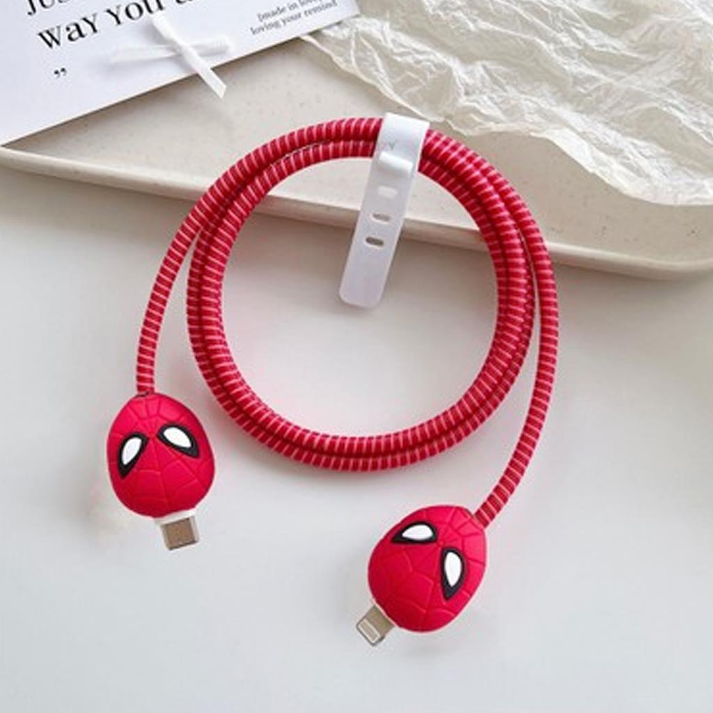 Spiral Renkli 3D Figürlü Kablo Koruyucu