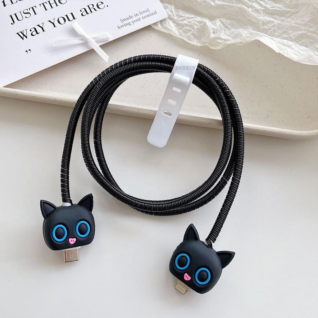 Spiral Renkli 3D Figürlü Kablo Koruyucu