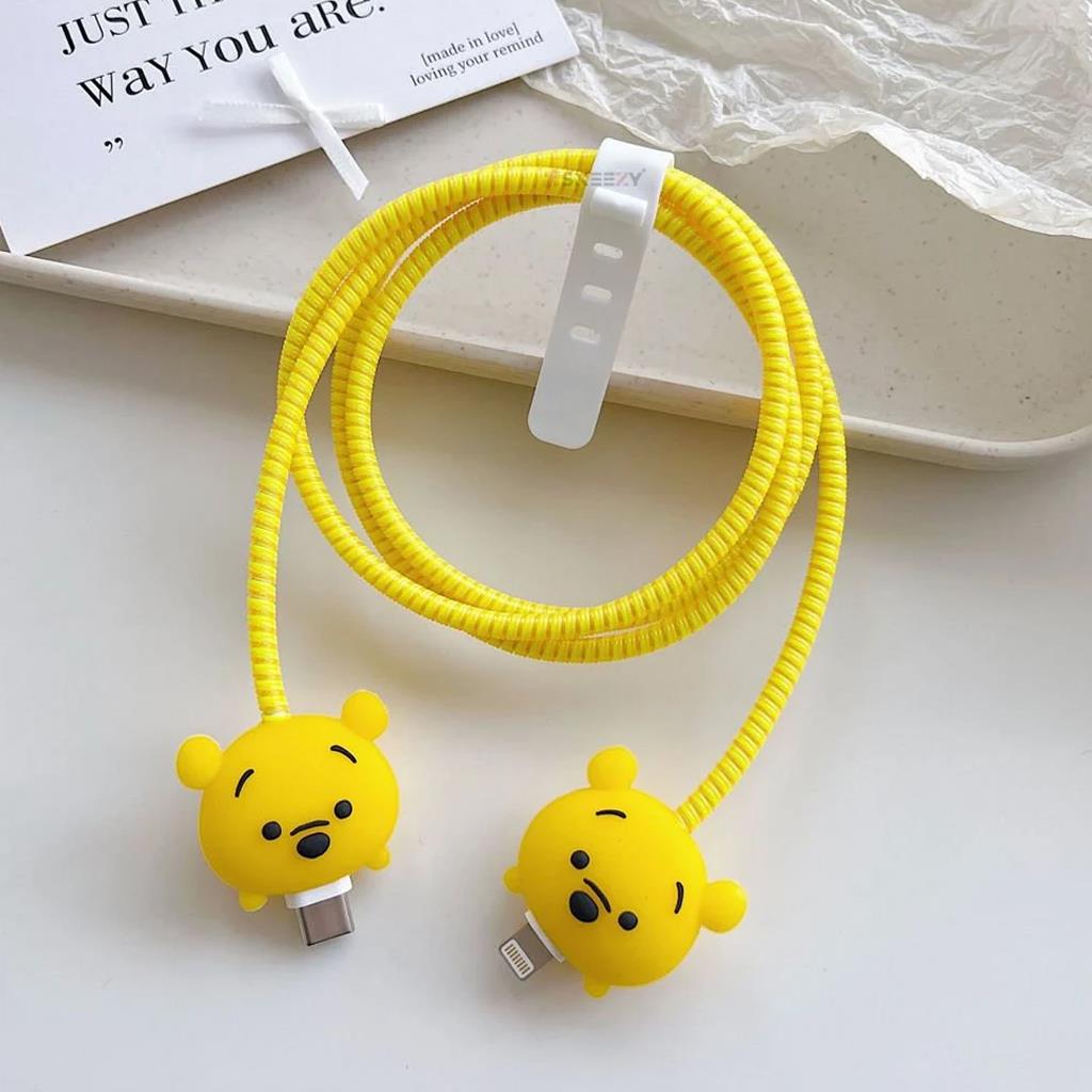 Spiral Renkli 3D Figürlü Kablo Koruyucu