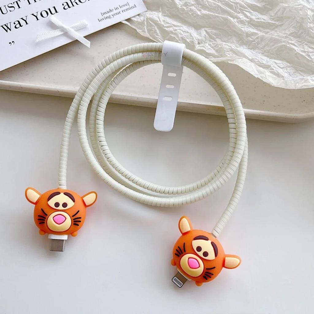 Spiral Renkli 3D Figürlü Kablo Koruyucu