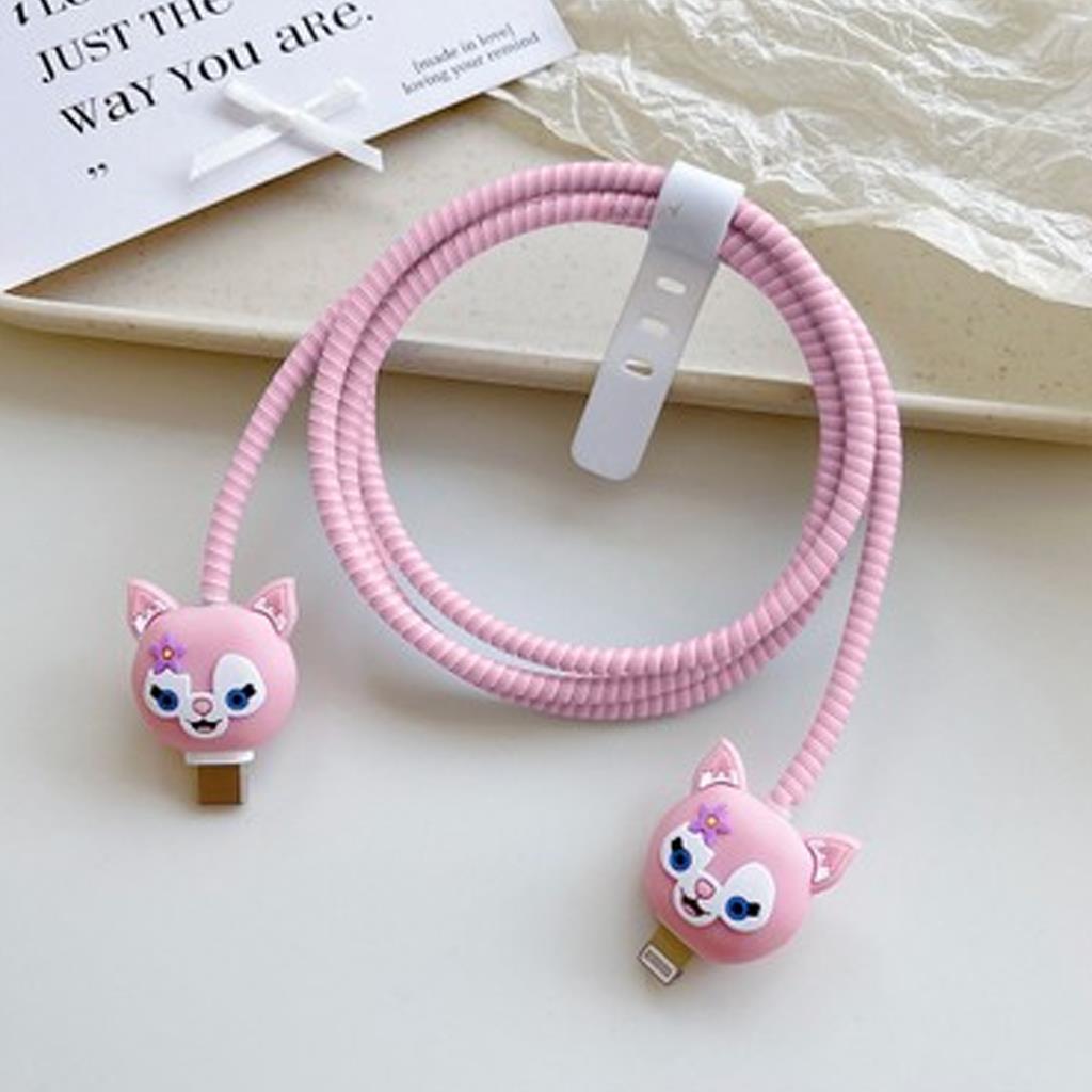 Spiral Renkli 3D Figürlü Kablo Koruyucu