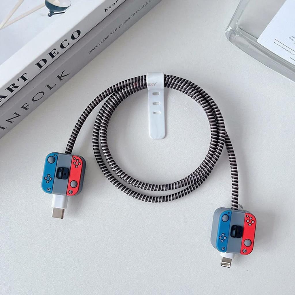 Spiral Renkli 3D Figürlü Kablo Koruyucu