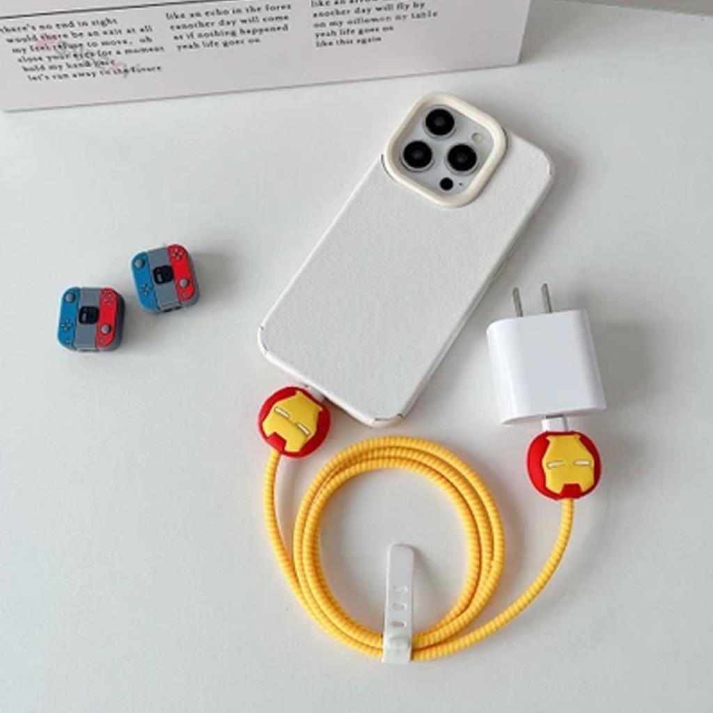 Spiral Renkli 3D Figürlü Kablo Koruyucu