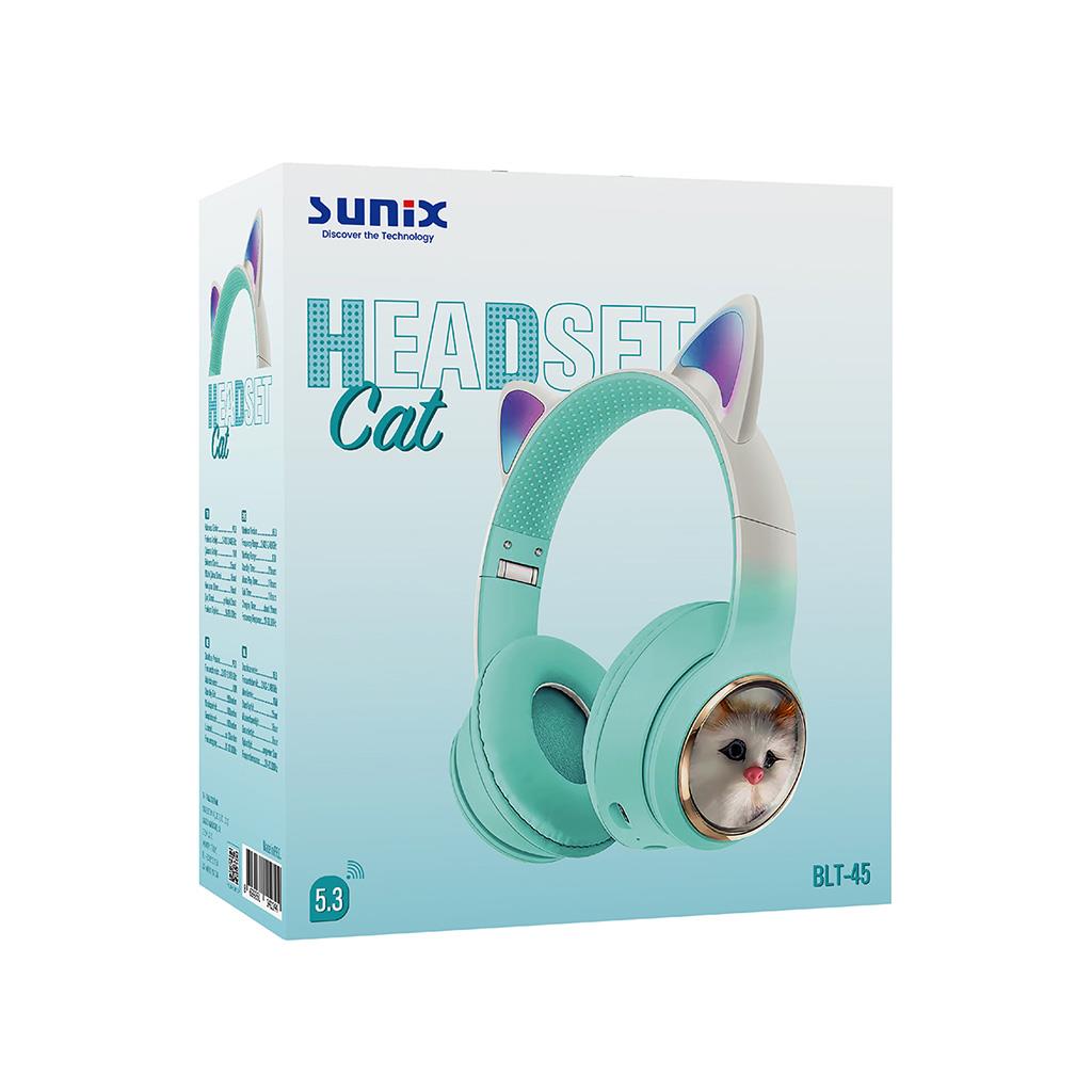 Sunix BLT-45 Kablosuz Işıklı Kedi Tasarımlı Bluetooth Kulaklık
