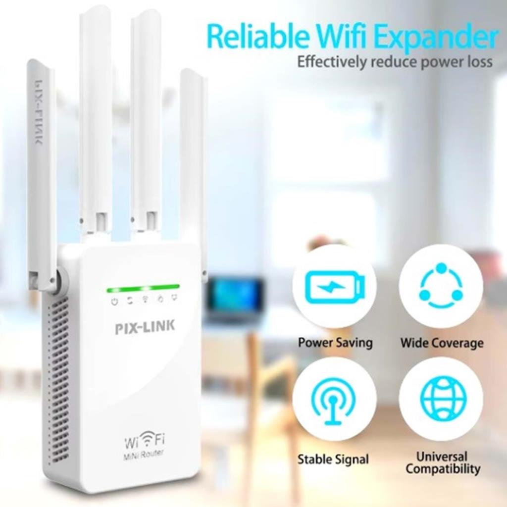 Telsan  LV-WR49D4Q 300 Mbps 4 Antenli Kablosuz Wifi Güçlendirici