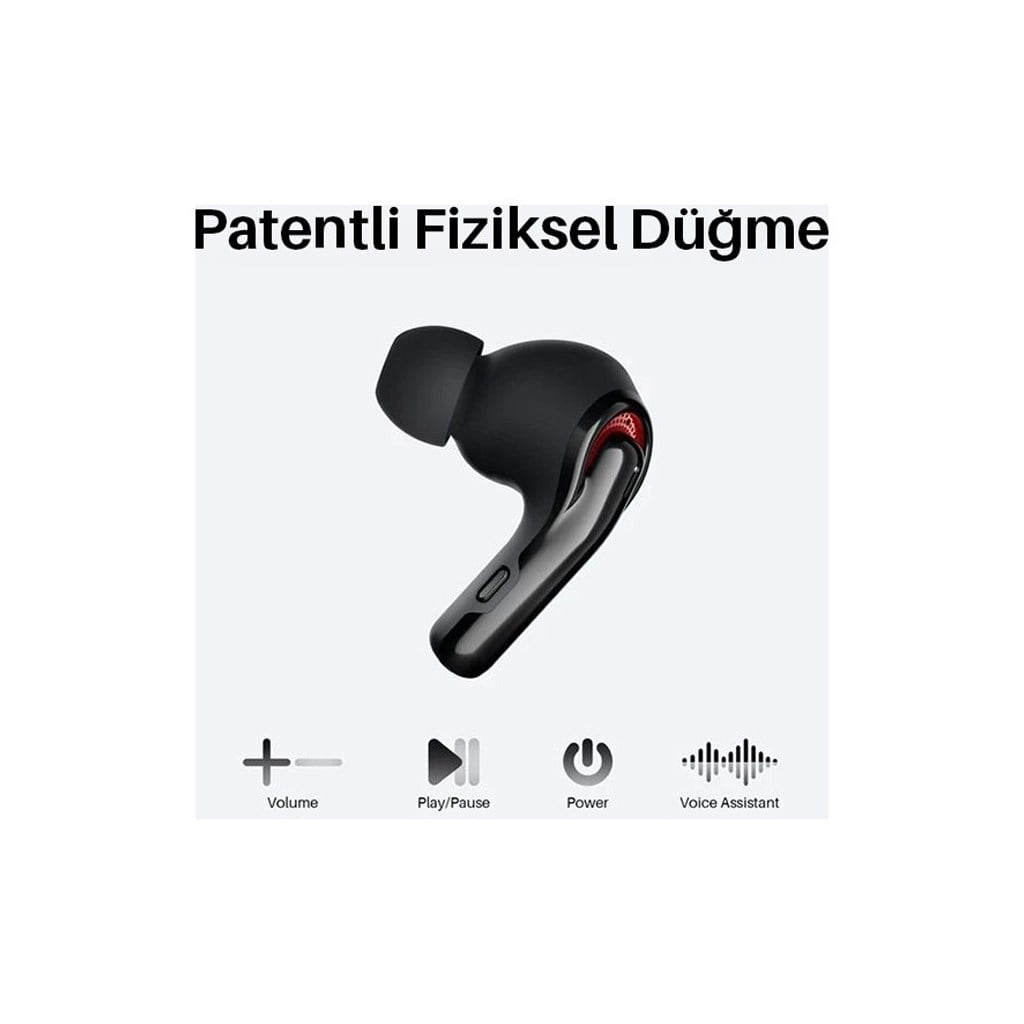 Tribit FlyBuds C1 Qualcomm QCC3040 ANC 60 Saat Oynatma Süresi Kablosuz 5.2 Bluetooth Kulak İçi Kulaklık