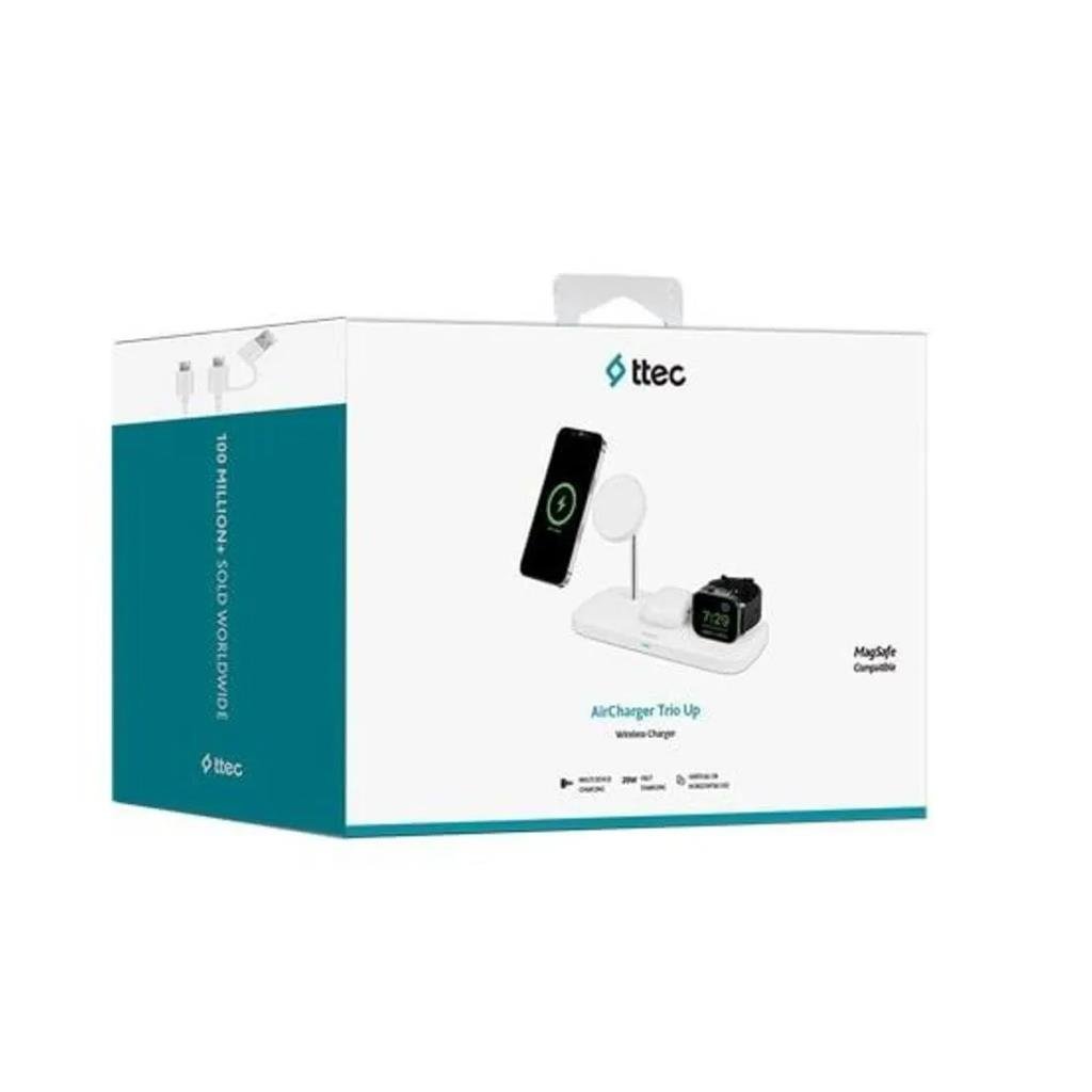 Ttec AirCharger Trio Up 2KS32B 3in1 20W MagSafe Kablosuz Hızlı Şarj Standı