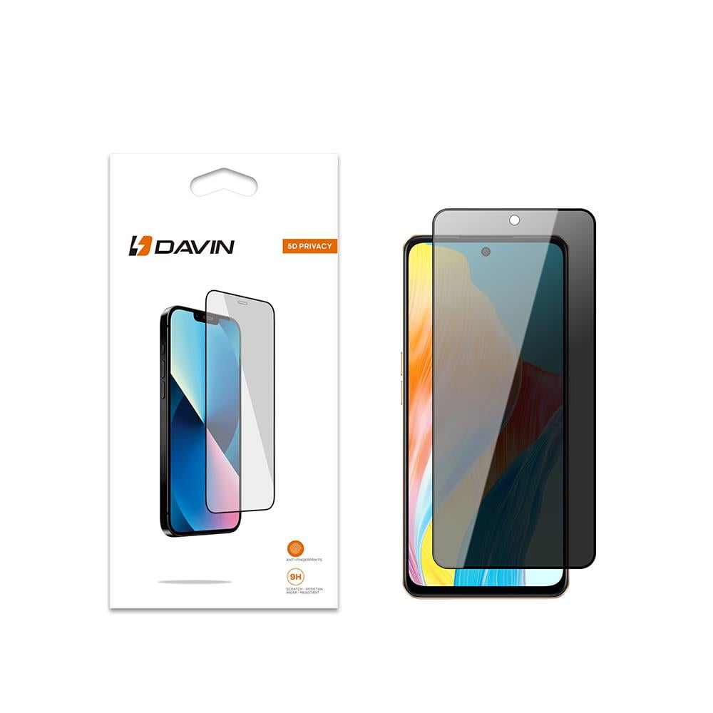 Oppo A38 Davin 5D Privacy Cam Ekran Koruyucu