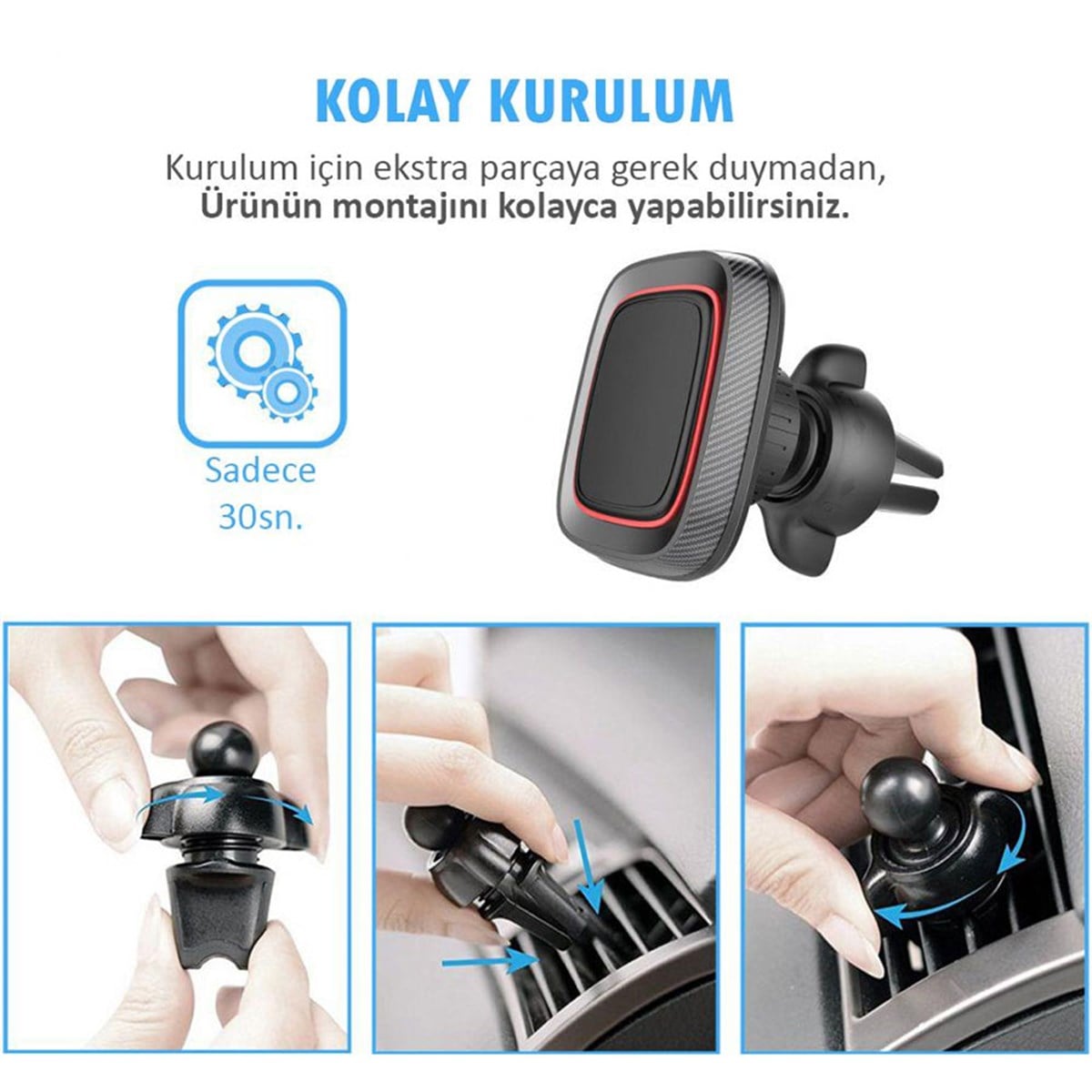 ARAÇ İÇİ TEKNOLOJİ Paleon Plo-Ct213 Mıknatıslı Araç Tutucu