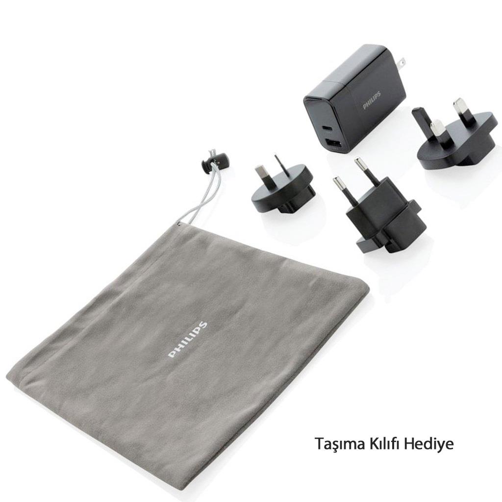 Philips DLP2621T/00 USB-A & USB-C 30W PD Uluslararası Seyahat Tipi Hızlı Şarj Cihazı