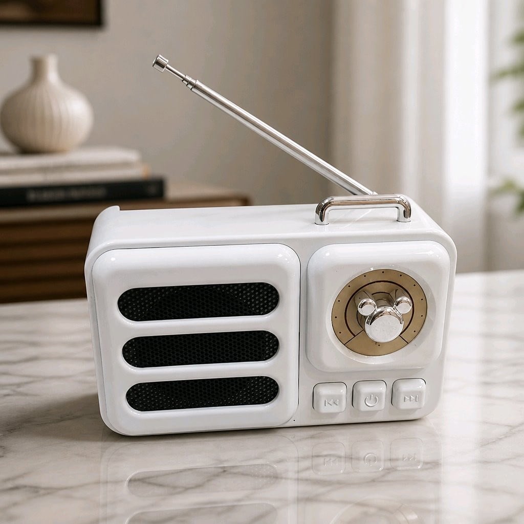 Platoon PL-4708 Bluetooth 5.3 Version Mini Metal Retro Radyo Görünümlü Ses Bombası