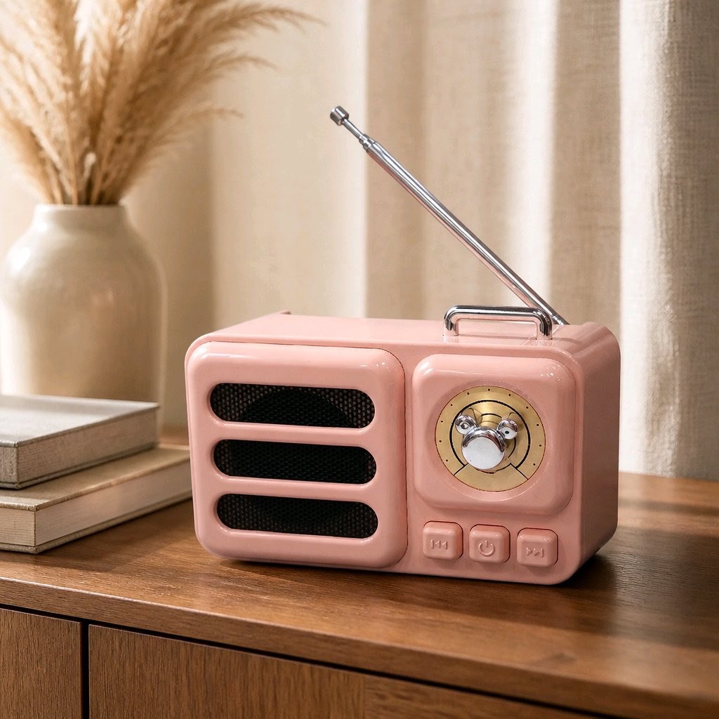 Platoon PL-4708 Bluetooth 5.3 Version Mini Metal Retro Radyo Görünümlü Ses Bombası