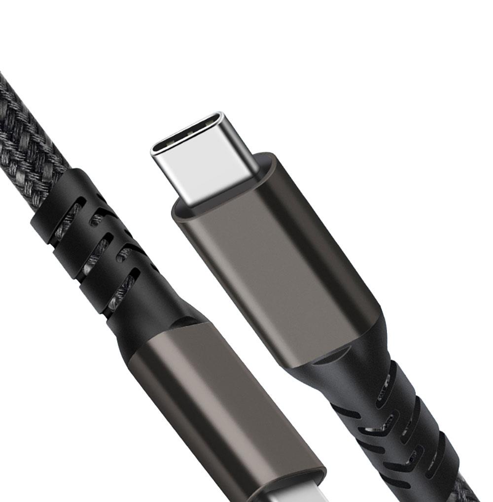 Qgeem 2.Jenerasyon Type-C to Type-C USB3.2 PD Data Kablosu 100W 20Gbps 4K@60Hz 0.5 Metre