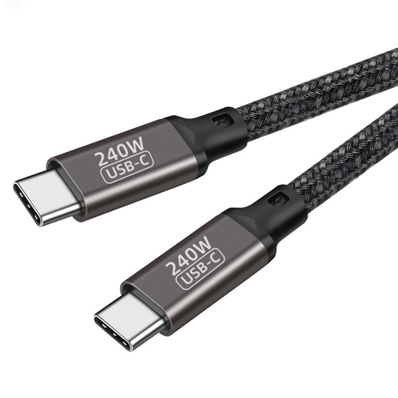 Qgeem QG02 Type-C to Type-C PD3.1 Data Kablosu 240W 480Mbps 3 Metre