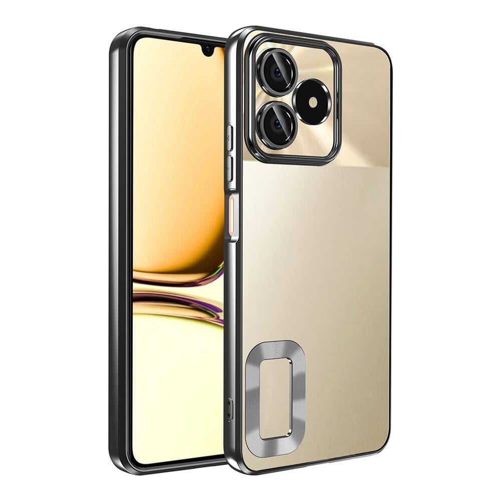 Realme Note 50 Kılıf Kamera Korumalı Logo Gösteren Zore Omega Kapak